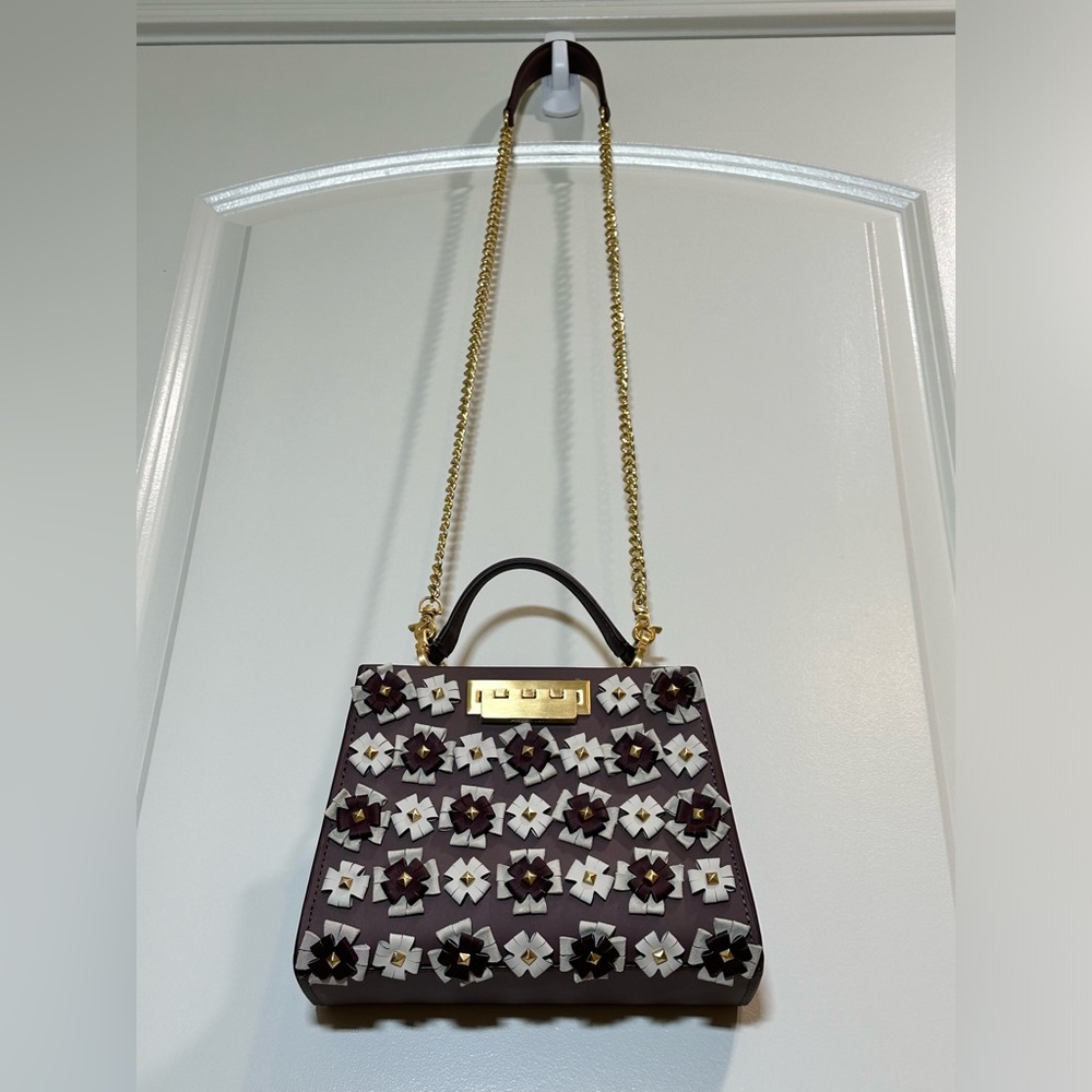 Zac Posen Double compartment Earthette crossbody bag in French roast